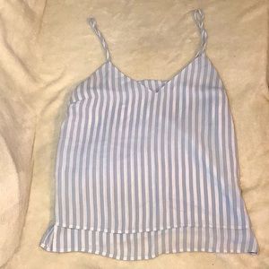 F21 Striped Spaghetti Strap Blouse